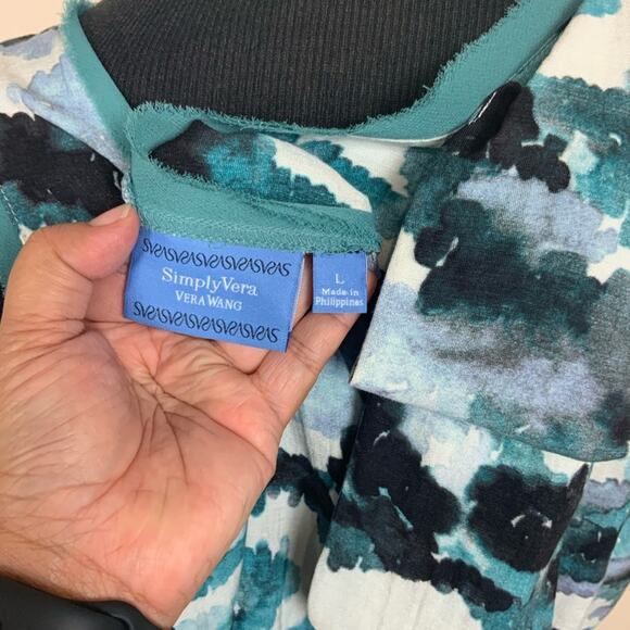 Simply Vera Vera Wang Water Color Top Size Large - Picture 9 of 11